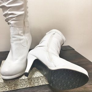 White boots.